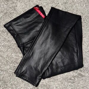 Never worn Faux Leather SPANX leggings